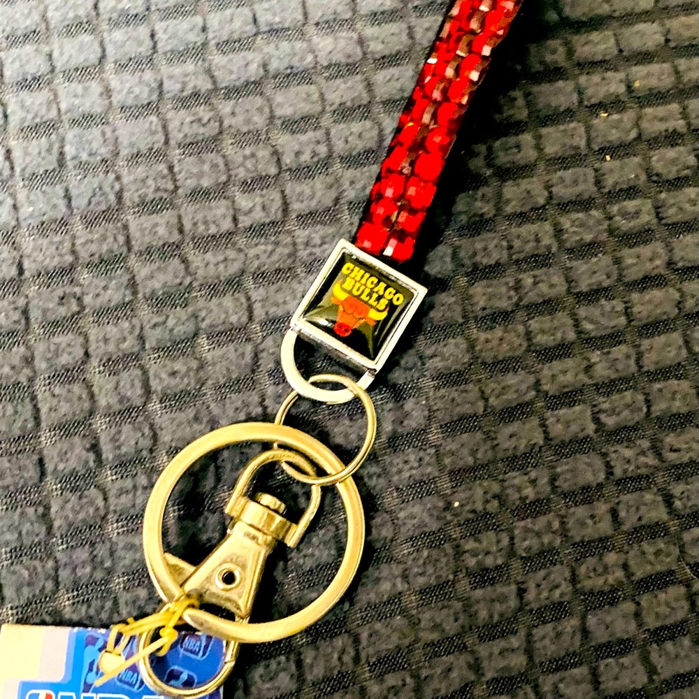 NWT Chicago Bulls Red Keychain Lanyard